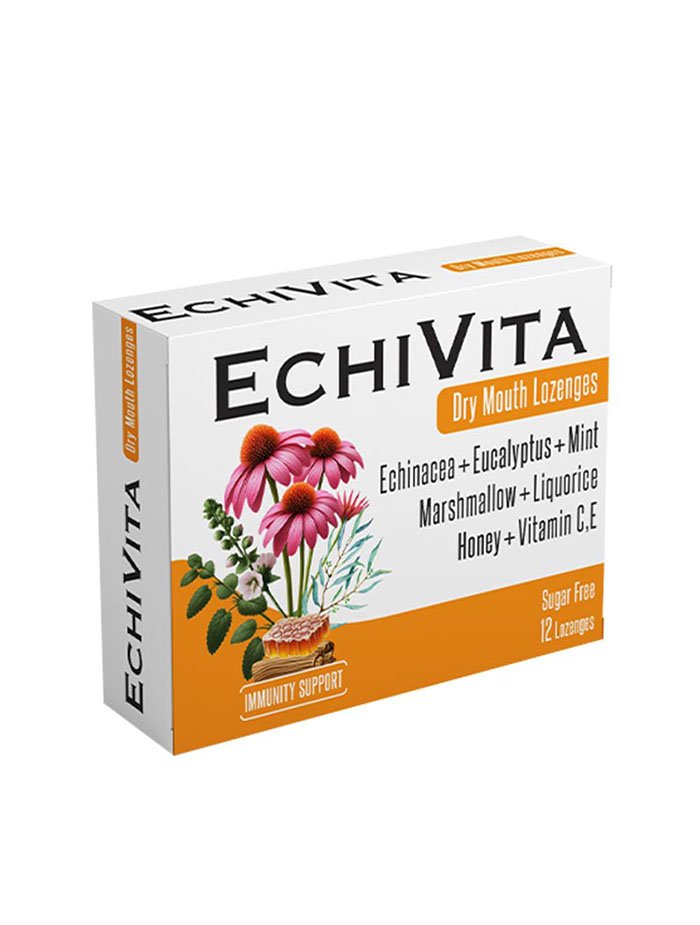EchiVita Dry Mouth Lemon Flavoured and Immunity Support Lozenges